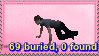 Stamp: '69 buried, 0 found' with a transparent gif of Jerma985 breakdancing.