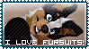 Stamp: 'I love fursuits' with various pictures of fursuits crossfading into each other.