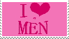 Stamp: 'I heart men' animated with various powerpoint transitions.