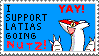 Stamp: 'I support Latias going NUTS!' on a blue background with derp-style Latiases dancing in the corner.
